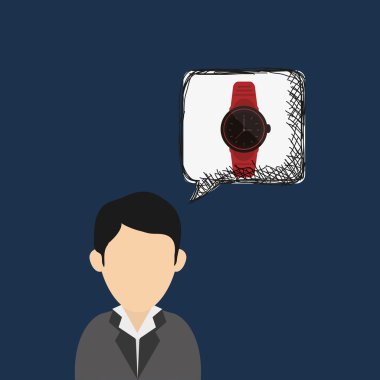 Giyilebilir teknoloji tasarım. kablosuz simgesi. Düz illüstrasyon