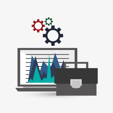Infographic tasarım. İş simgesi. İzole illüstrasyon
