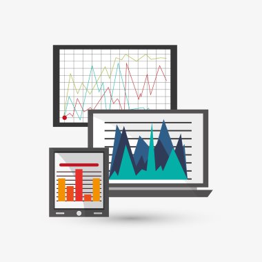 Infographic tasarım. İş simgesi. İzole illüstrasyon