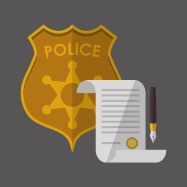 Hukuk kavramı. Adalet simgesi. Renkli simge, düzenlenebilir vektör