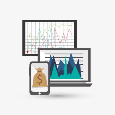 Infographic tasarım. İş simgesi. İzole illüstrasyon