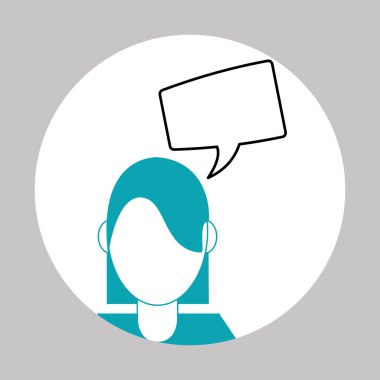 İletişim tasarımı. balonu simgesinin. Düz illüstrasyon, düzenlenebilir vektör