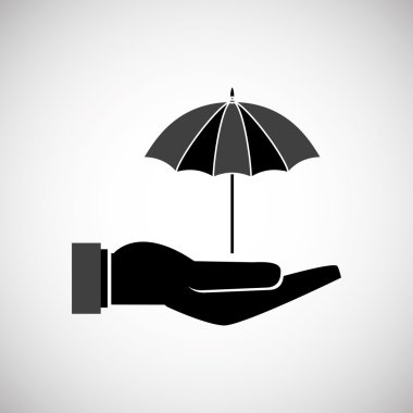 Sigorta tasarım. Güvenlik simgesi. İzole illüstrasyon