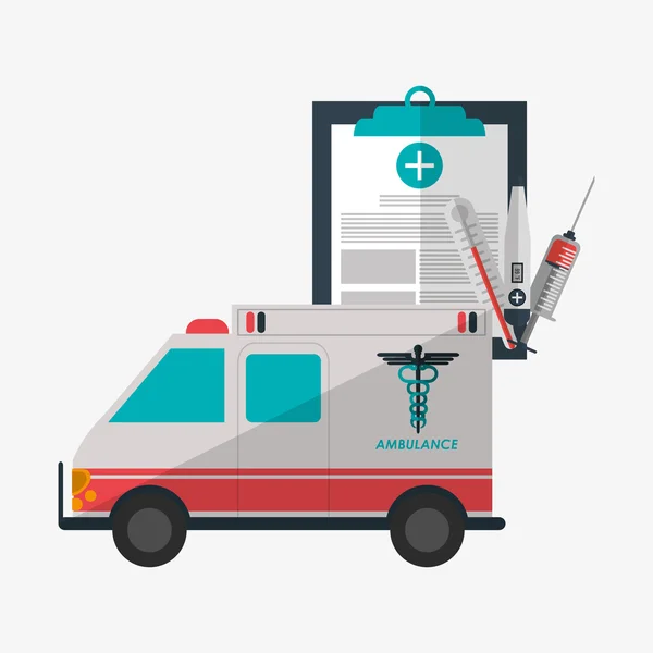 Medizinisches Versorgungsdesign. Gesundheitsikone. Bunte Illustration — Stockvektor