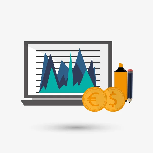 Infographic ontwerp. Zakelijke pictogram. Geïsoleerde illustratie — Stockvector