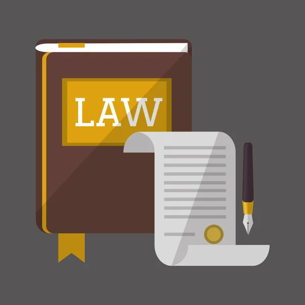 Law concept. Justitie pictogram. Kleurrijke pictogram, bewerkbare vector — Stockvector