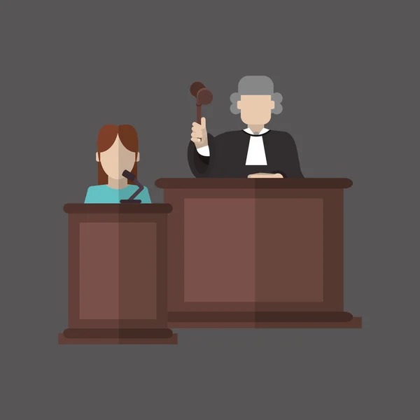 Concepto de ley. Icono de justicia. Icono colorido, vector editable — Vector de stock