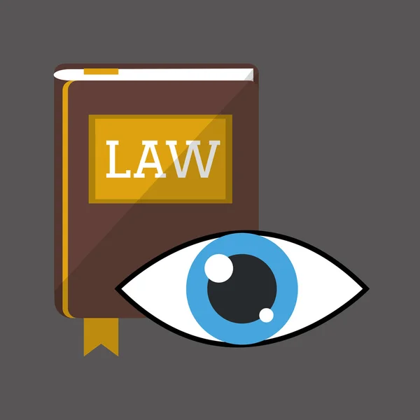 Law concept. Justitie pictogram. Kleurrijke pictogram, bewerkbare vector — Stockvector