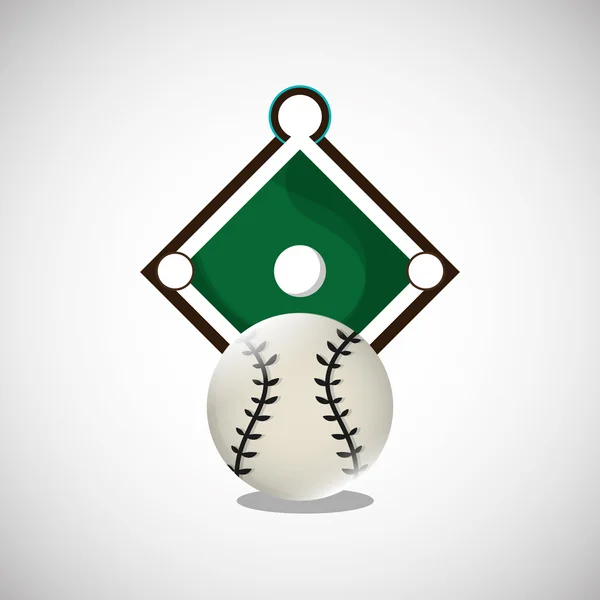 Diseño de béisbol. icono del deporte. Imagen aislada — Vector de stock