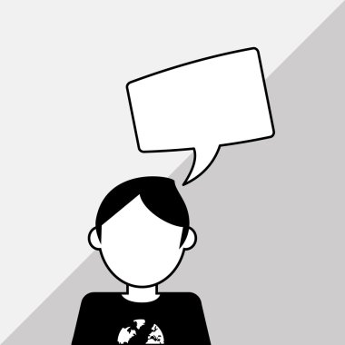 İletişim tasarımı. balonu simgesinin. Düz illüstrasyon, düzenlenebilir vektör