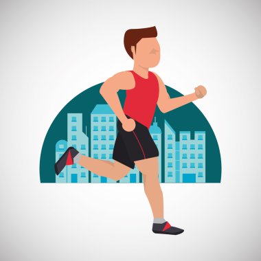 Tasarım çalışan. Spor idolü. İzole görüntü