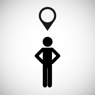 Tasarım seyahat. Turizm simgesi. İzole görüntü