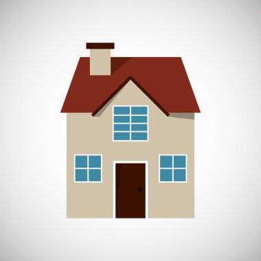Ev tasarımı. House simge. İzole illüstrasyon
