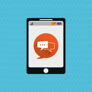 İletişim tasarımı. balonu simgesinin. Düz illüstrasyon, düzenlenebilir vektör