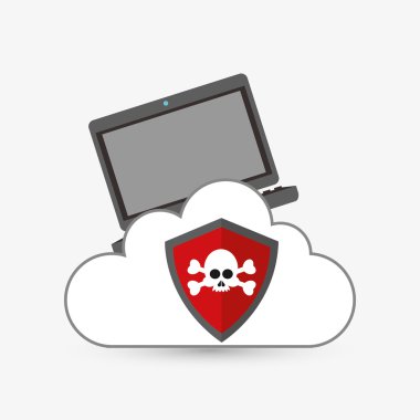 Güvenlik sistemi tasarımı. Teknoloji simgesi. İzole illüstrasyon