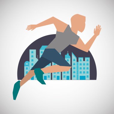 Tasarım çalışan. Spor idolü. İzole görüntü