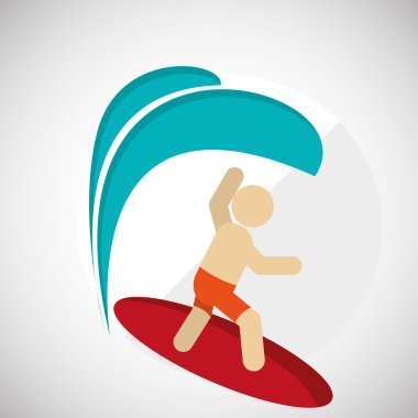 sörf tasarım. Spor idolü. İzole görüntü