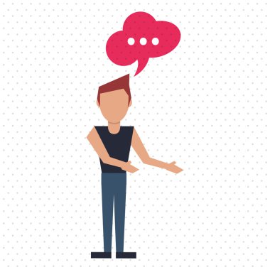 İletişim tasarımı. balonu simgesinin. Düz illüstrasyon, düzenlenebilir vektör