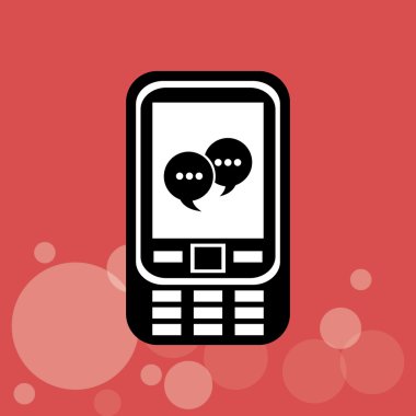 Smartphone tasarım. Ortam simgesi. Düz illüstrasyon, teknoloji vektör