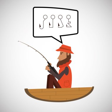 Balık tutma tasarım. Spor idolü. İzole görüntü