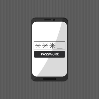 Smartphone tasarım. Ortam simgesi. Düz illüstrasyon, teknoloji vektör