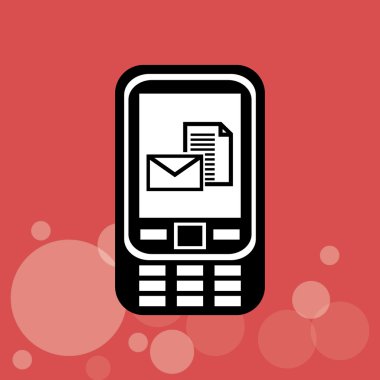 Smartphone tasarım. Ortam simgesi. Düz illüstrasyon, teknoloji vektör