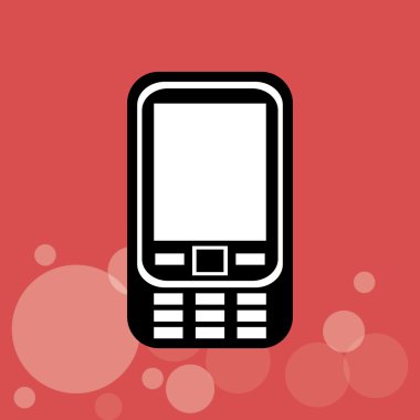 Smartphone tasarım. Ortam simgesi. Düz illüstrasyon, teknoloji vektör