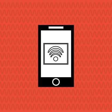 Smartphone tasarım. Ortam simgesi. Düz illüstrasyon, teknoloji vektör