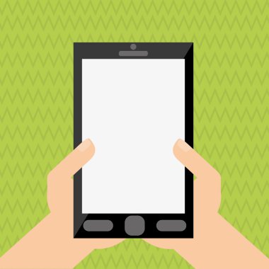 Smartphone tasarım. Ortam simgesi. Düz illüstrasyon, teknoloji vektör