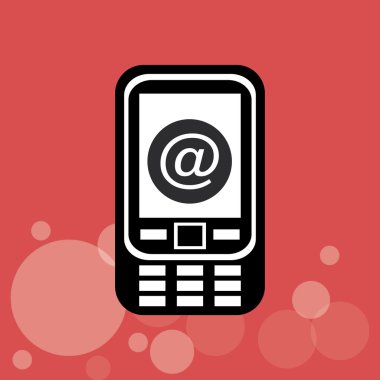 Smartphone tasarım. Ortam simgesi. Düz illüstrasyon, teknoloji vektör