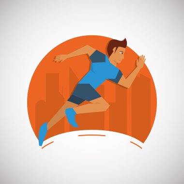 Tasarım çalışan. Spor idolü. İzole görüntü