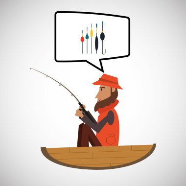 Balık tutma tasarım. Spor idolü. İzole görüntü