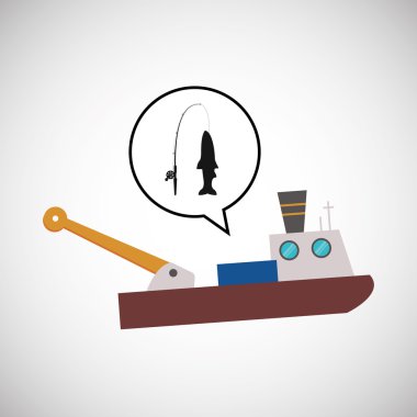 Balık tutma tasarım. Spor idolü. İzole görüntü