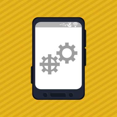 Smartphone tasarım. Ortam simgesi. Düz illüstrasyon, teknoloji vektör