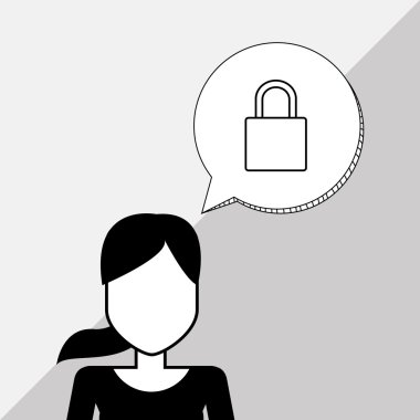 Kişi tasarım. kadın simgesi. Düz illüstrasyon, düzenlenebilir vektör