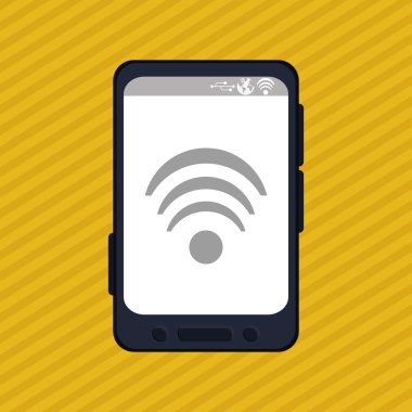 Smartphone tasarım. Ortam simgesi. Düz illüstrasyon, teknoloji vektör