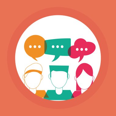 İletişim tasarımı. balonu simgesinin. Düz illüstrasyon, düzenlenebilir vektör