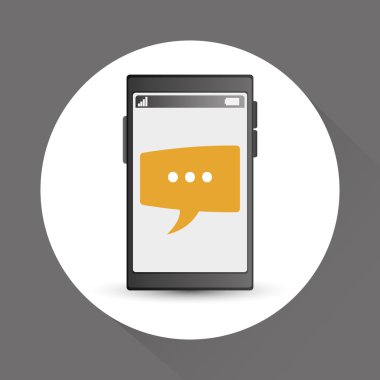 İletişim tasarımı. balonu simgesinin. Düz illüstrasyon, düzenlenebilir vektör