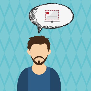 Teknoloji tasarım. ortam simgesi. Renkli resimde