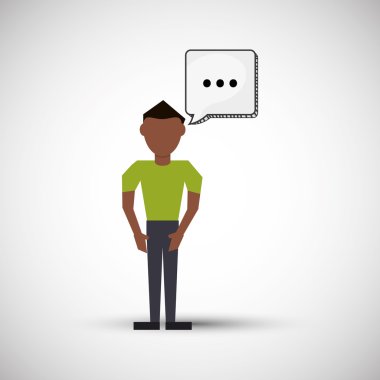 İletişim tasarımı. balonu simgesinin. Düz illüstrasyon, düzenlenebilir vektör