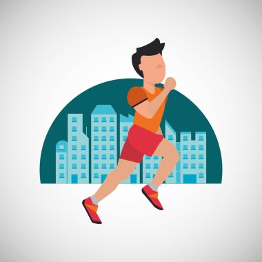 Tasarım çalışan. Spor idolü. İzole görüntü