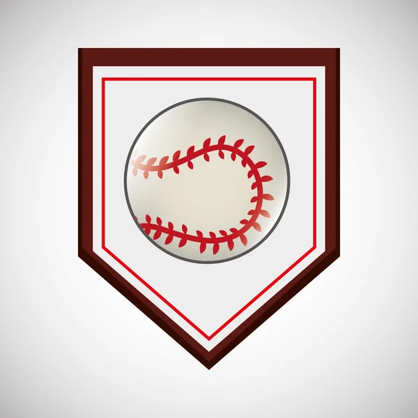 Il design del baseball. icona dello sport. Immagine isolata — Vettoriale Stock