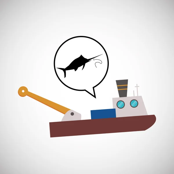 Design de pesca. ícone desportivo. Imagem isolada — Vetor de Stock