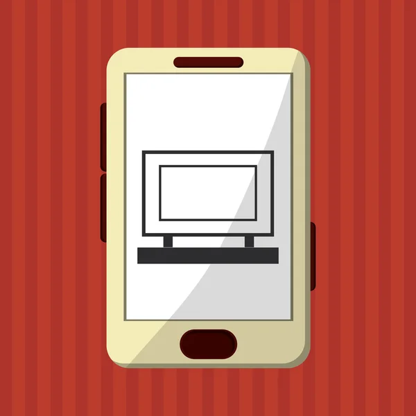 Smartphone ontwerp. Pictogram van de media. Vlakke afbeelding, technologie vector — Stockvector