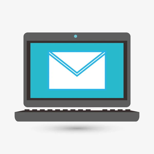 E-Mail-Design. Briefumschlag-Symbol. Vereinzelte Illustration — Stockvektor