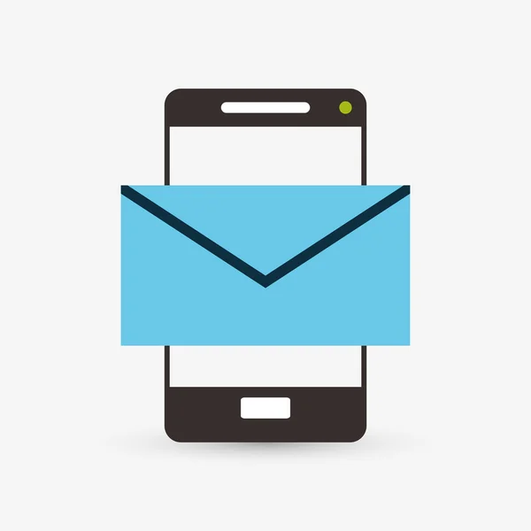 Email design. icône enveloppe. Illustration isolée — Image vectorielle