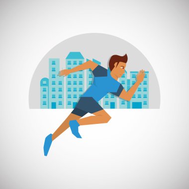 Tasarım çalışan. Spor idolü. İzole görüntü