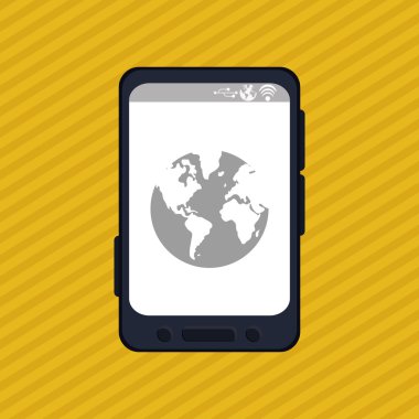 Smartphone tasarım. Ortam simgesi. Düz illüstrasyon, teknoloji vektör