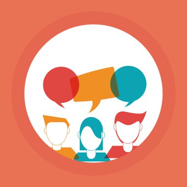 İletişim tasarımı. balonu simgesinin. Düz illüstrasyon, düzenlenebilir vektör