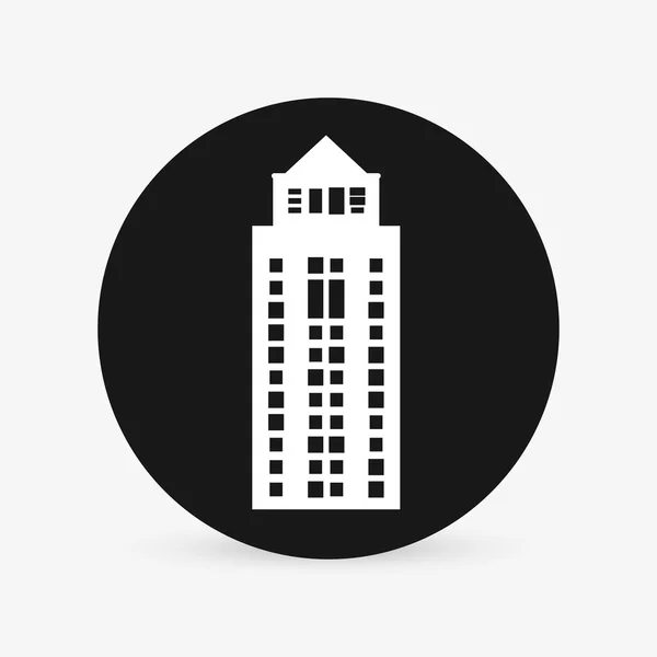 Projekt miasta. Ikona budynku. Ilustracja na białym tle, edytowalny wektor — Wektor stockowy